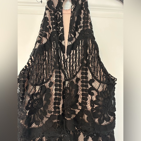 Lulu's Black Lace Halter Jumpsuit - Picture 12 of 13